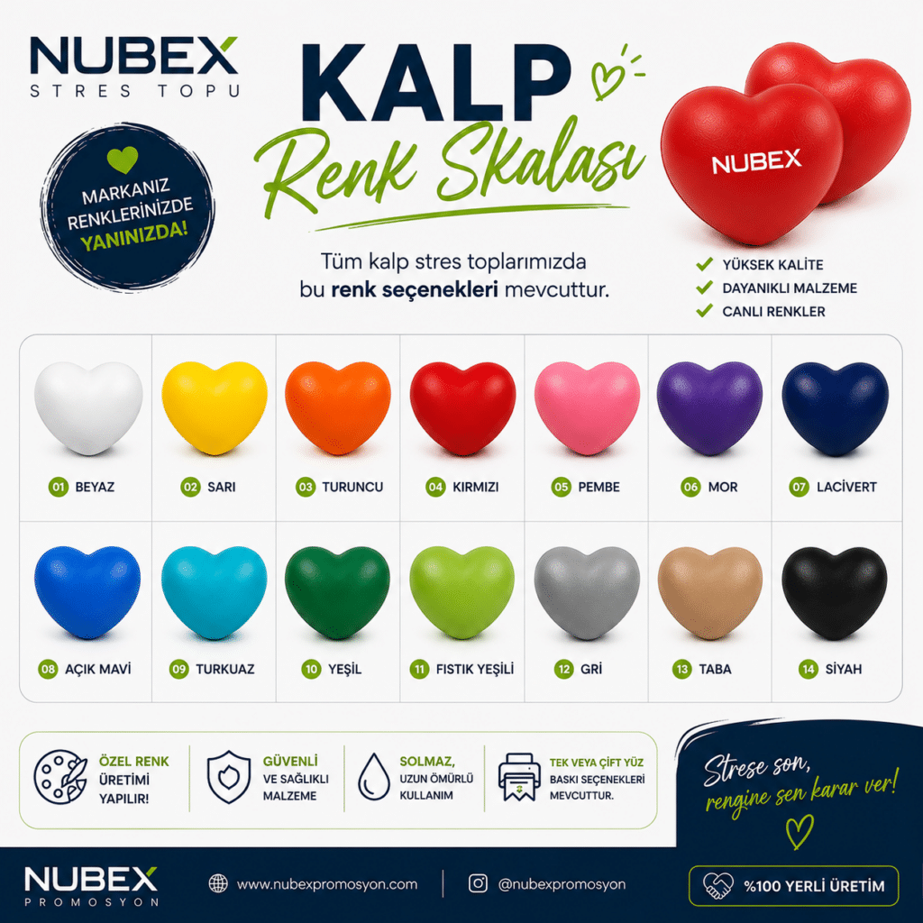 Nubex Kalp Stres Topu Renk Seçenekleri